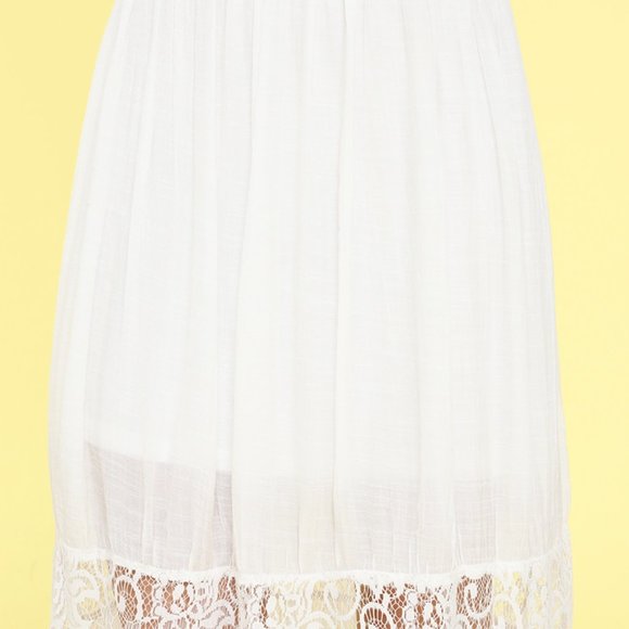 White Lace Detail Maxi Skirt - Picture 5 of 7